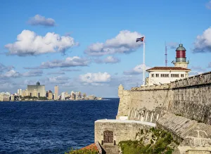 Malecon Prints: View from El Morro Castle towards El Malecon and Centro Habana, Havana
