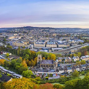 View over the Georgian city of Bath, Somerset, England