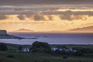 Colored Prints: View from Glendale to Loch Pooltiel in the evening light, Isle of Skye, Highlands