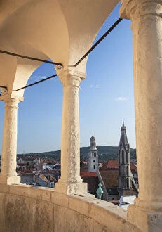 Frame Gallery: View of Goat Church and National Lutheran Museum from Firewatch Tower, Sopron, Western