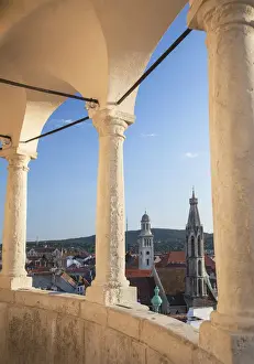 View of Goat Church and National Lutheran Museum from Firewatch Tower, Sopron, Western