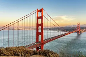 Battery Spencer Prints: View of Golden Gate Bridge from Battery Spencer at Sunset