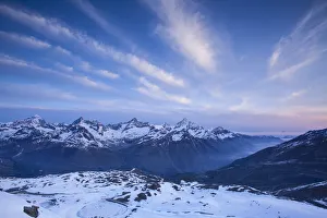 View from Gornergrat above Zermatt, Valais, Switzerland