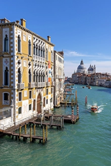 Mediterrranean Prints: A view of the Grand Canal and Salute from Accademia, Venice, Italy