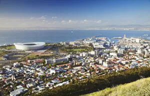 Images Dated 13th October 2010: View of Green Point Stadium and Victoria and Alfred Waterfront, Cape Town, Western Cape