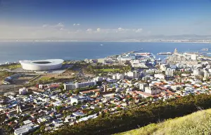 Green Point Prints: View of Green Point Stadium and Victoria and Alfred Waterfront, Cape Town, Western Cape