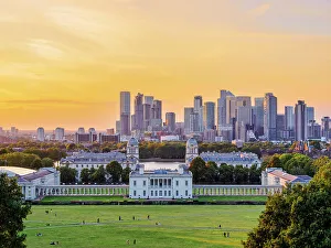 Naval College Prints: View over Greenwich Park towards Queen's House