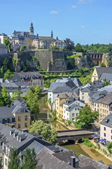 Images Dated 21st August 2018: View at Grund, Alzette valley, Eglise St