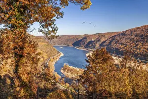 Oberwesel Prints: View from Guenderodehaus to Oberwesel and the Middle Rhine Valley