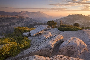 View towards Half Dome at sunset, from Olmsted Point, Yosemite National Park, California View towards Half Dome at sunset, from Olmsted Point, Yosemite National Park, California