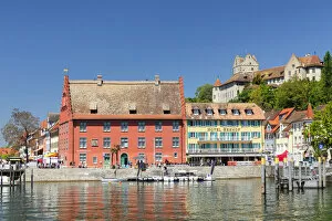 Images Dated 22nd July 2021: View from the harbour to the Old Castle, Meersburg, Upper Swabia, Baden-Wurttemberg, Germany