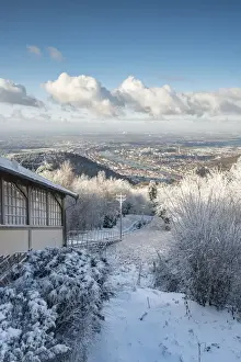 Jan Christopher Becke Prints: View towards Heidelberg from top of the Kaonigstuhl the highest mountain in the Odenwald