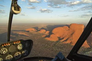 View from helicopter of Kata Tjuta / The Olgas (UNESCO World Heritage Site), Uluru-Kata