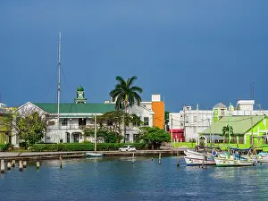 Court Prints: View towards the High Court, Belize City, Belize District, Belize