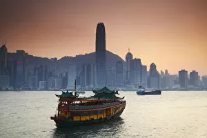 Images Dated 5th March 2010: View of Hong Kong Island skyline across Victoria Harbour, Hong Kong, China