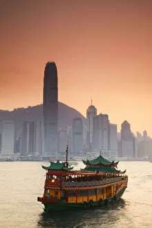 Ship Gallery: View of Hong Kong Island skyline across Victoria Harbour, Hong Kong, China