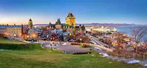City Walls Prints: View of Hotel Fairmont Chateau Frontenac and Dufferin Terrace