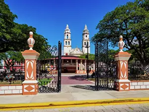 Our Lady Of The Immaculate Conception Prints: View over the Independence Square towards the Our Lady of the Immaculate Conception Cathedral