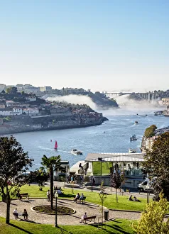 Douro Prints: View over Jardim do Morro towards Douro River, Vila Nova de Gaia, Porto, Portugal