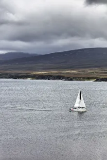 Islay Prints: View of Jura island, Sea coast, Islay, Inner Hebrides, Argyll, Scotland, UK
