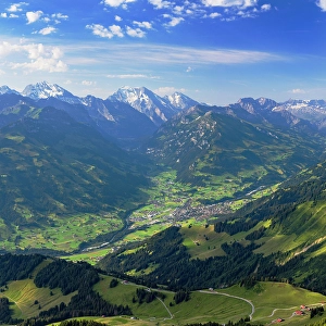 Niesen Prints: View of Kander Valley and mountains from Niesen mountain, Canton of Bern, Switzerland