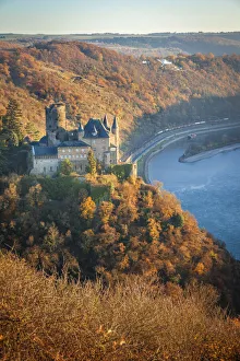 World Heritage Gallery: View of Katz Castle and the Middle Rhine Valley near St