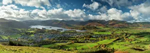 Autumnal Prints: View over Keswick, Lake District National Park, Cumbria, England