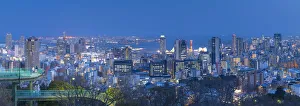 Images Dated 25th April 2018: View of Kobe skyline at dusk, Kobe, Kansai, Japan