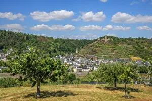 View at Kobern-Gondorf with Ober- and Niederburg castles, Mosel valley