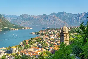 Montenegro Prints: View over Kotor, Kotor Bay, Montenegro
