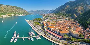 Roof Top Prints: View over Kotor, Kotor Bay, Montenegro