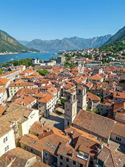 Roof Top Prints: View over Kotor, Kotor Bay, Montenegro