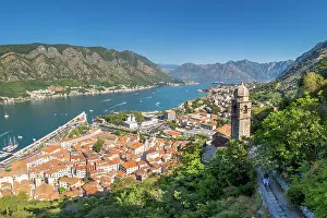 Roof Top Prints: View over Kotor, Kotor Bay, Montenegro