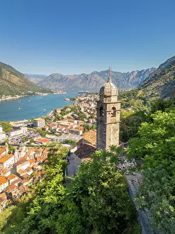 Roof Top Prints: View over Kotor, Kotor Bay, Montenegro