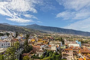 Images Dated 19th February 2019: View over La Orotava towards Mount Teide, Tenerife, Canary Islands, Spain