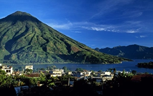 Lake Atitlan Gallery: View of Lake Atitlan and Atitlan volcano from the town of San Lucas