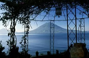 Vulcanism Gallery: The view across Lake Atitlan from a pergola in the