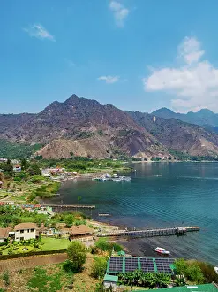 Wharf Prints: View over Lake Atitlan towards Rostro Maya or Indian Nose
