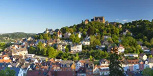 Marburg Prints: View of Landgrafenschloss and town, Marburg, Hesse, Germany