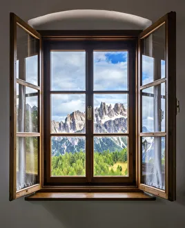 Croda Da Lago Prints: A view of Lastoi de Formin from my room at Rifugio Cinque Torri, Belluno