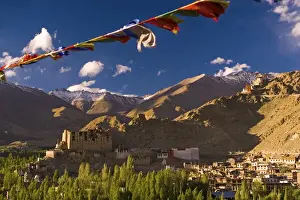 View across Leh and its historic Victory Fort, Leh, Ladakh, India