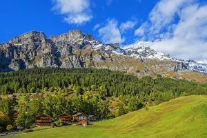 Wallis Prints: View on Leukerbad, Valais, Switzerland