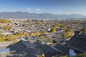 Lijiang Prints: View of Lijiang (UNESCO World Heritage Site), Yunnan, China