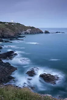 Images Dated 22nd January 2015: View from Lizard Point over rocky Polpeor Cove and onto the Lizard Lighthouse