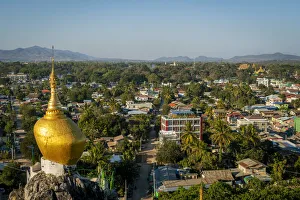 View of Loikaw taken from Taung Kwe Pagoda, Loikaw District, Kayah State, Myanmar