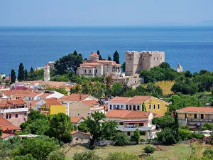 Pythagoreio Prints: View towards the Lykourgos Logothetis Castle