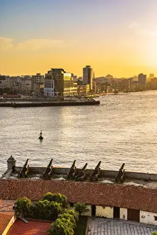 The view of the Malecon and Havana from Castillo De Los Tres Reyes Del Morro
