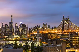 View of Midtown Manhattan in the evening from Long Island City, New York City, USA