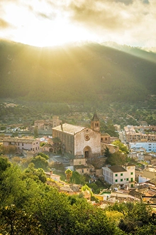 South Prints: View from the Moli de Sa Planeta to Andratx at sunrise, Mallorca, Balearic Islands, Spain