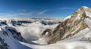 Jagged Prints: View of Monch above the Clouds, Bernese Oberland, Switzerland